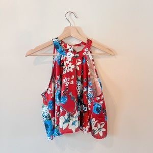 Halter Floral Tank Top